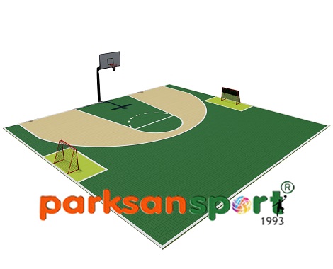 Yarım Basketbol Sahası (Minyatür Kale +Pota) - 60104
